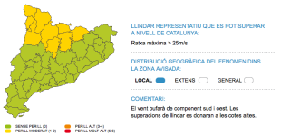 Avís per fortes ventades avui al Ripollès