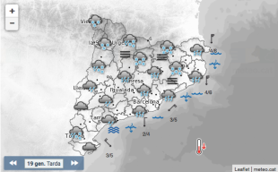 Dilluns plujós i amb cota de neu molt variable entre els 700 i els 1.200 metres