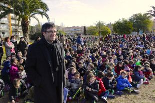 2.000 escolars s'apleguen per la pau al parc del Migdia de Girona