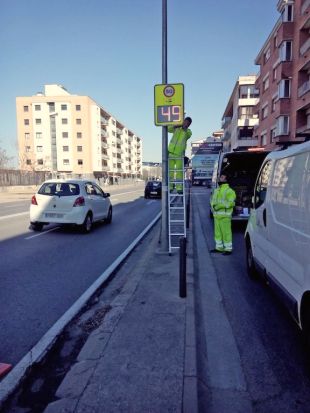 Girona instal·la el primer radar dissuasiu al carrer Barcelona