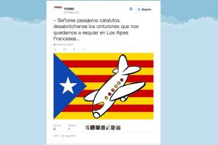 Usuaris de Twitter desitgen que hagin mort catalans en l'accident d'aviació de Germanwings