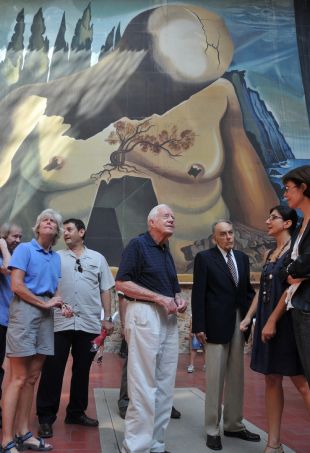 L'expresident dels EUA, Jimmy Carter, visita el Teatre-Museu Salvador Dalí