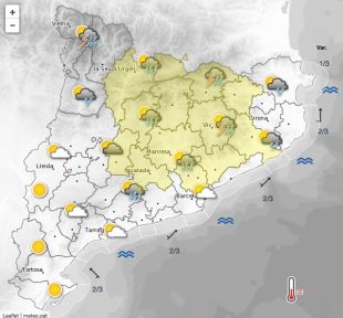 Es preveuen xàfecs intensos per aquesta tarda