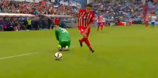 El Girona FC destrossa el R. Saragossa en el primer partit de l'eliminatòria