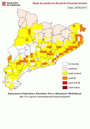 Risc alt d'incendi a la Costa Brava