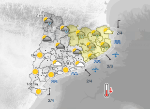 Es preveuen nous episodis de pluja aquest vespre i nit com també demà