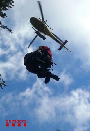 Rescaten un boletaire ferit al turmell a Vilallonga de Ter