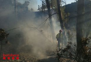 Cremen 400 m² de sotabosc en un incendi sense desallotjats a Sant Martí Vell
