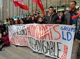 Les netejadores de la seu del Govern a Girona reclamen la readmissió de dues treballadores acomiadades