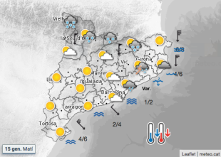 Avís per acumulació de més de cinc centímetres de neu a cotes de 600 metres