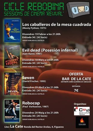 El ‘cicle rebobina’ torna a La Cate amb el millor cinema de les darreres tres dècades