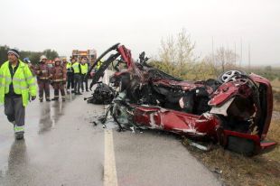Un dels cotxes implicats en l'accident de Pont de Molins anava amb excés de velocitat