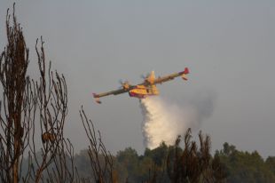 Un incendi a Vilopriu crema 100 hectàrees i obliga a desallotjar 150 persones