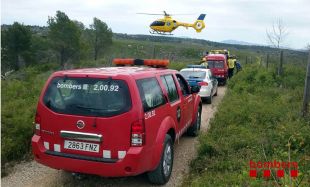 Un ciclista de 23 anys, ferit greu mentre circulava per un corriol de Llers