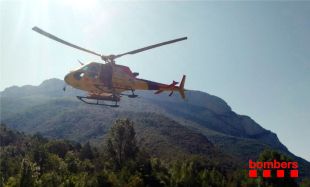 Un jove ferit en caure per un barranc de 15 metres a Sadernes mentre rescatava el seu gos