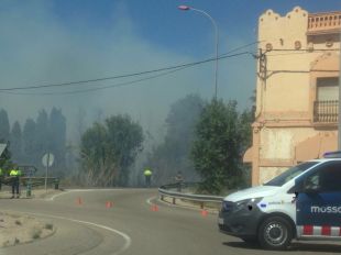 Un incendi agrícola a Vilamalla obliga a tallar l'N-II en els dos sentits