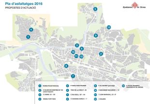 Dimecres comença l'asfaltatge de dotze carrers a Girona