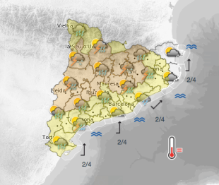 Activada la prealerta per inundacions davant la previsió de tempestes aquesta tarda