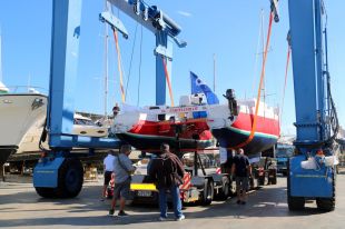 El catamarà d'en Pepe ja és a port a punt de començar les proves per emprendre el viatge