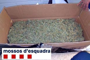 Troben 2 quilos de marihuana al maleter d'un cotxe en un control a Pont de Molins