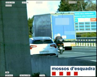 Enxampat per tercer cop circulant sense carnet i a 170 km/h per l'AP-7 a Sant Gregori