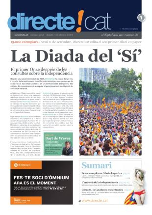 Directe!cat surt al carrer amb una edició especial en paper amb motiu de la Diada