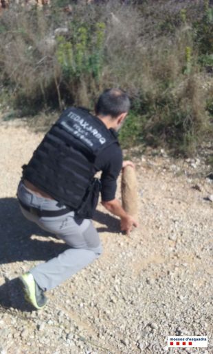 Troben un projectil d'artilleria de la Guerra Civil en un camp de la Tallada d'Empordà