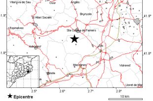 Un terratrèmol de 3 graus sacseja de matinada la comarca de la Selva