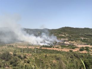 Estabilitzat l'incendi a la Font de la Pólvora de Girona que ha tallat l'N-II