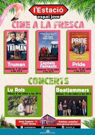 El parc Central de Girona acull un nou cicle de ''Cinema i concerts a la fresca''