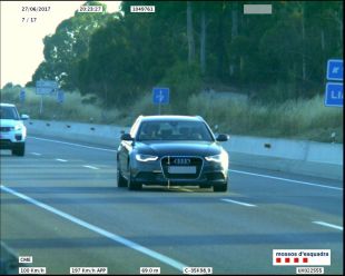 Enxampat un conductor que anava a 197 km/h per la C-35 a Llagostera