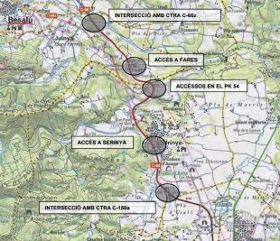 7,8 MEUR per a millorar la C-66 entre Serinyà i Besalú