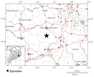Terratrèmol de 2,3 graus a l'escala de Richter a la Selva