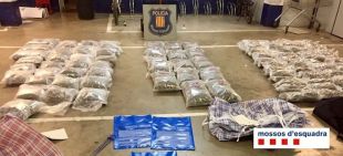 Dos detinguts a Girona en possessió de droga per un valor de 153.000 euros
