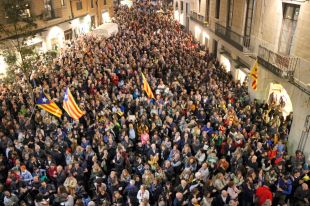 15.000 persones protesten a Girona contra l'empresonament dels consellers