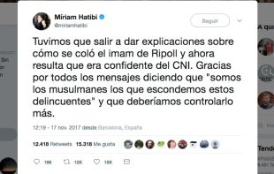 Hatibi lamenta que es culpés els musulmans de no controlar l'imam de Ripoll, relacionat amb el CNI