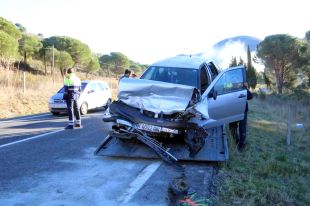 Mor l’ocupant d’un vehicle en un xoc frontal a Llançà 