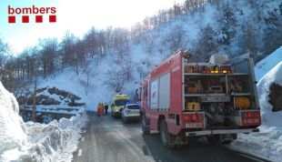 Tres excursionistes ferits en relliscar per la caiguda d'una placa de gel al Coll de Castellets