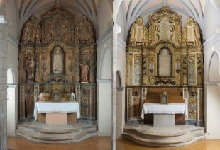 Acaba la restauració del retaule barroc de l'església de Santa Maria de Colomers