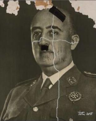 Una exposició de Fita a Girona mostra una imatge de Franco amb la paraula ''criminal''