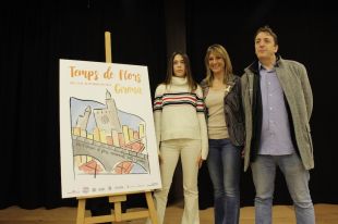 Montse Serrano, autora del cartell del Girona Temps de Flors 2018
