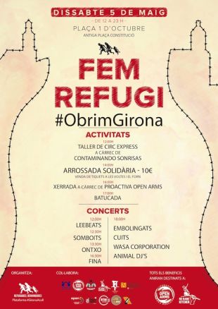 Girona programa una jornada solidària en suport als refugiats i dues ONG