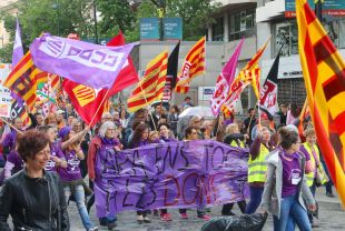 La manifestació de l'1 de Maig aplega unes 800 persones a Girona