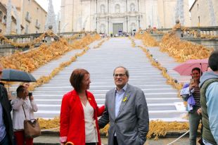 El president Torra es dona un bany de masses al Temps de Flors