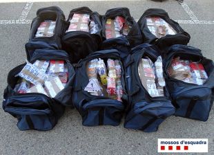 Detingut prop del Club Paradise amb vuit bosses plenes amb 221 quilos d'haixix