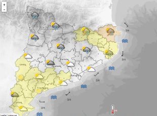 Alerta per forts ruixats aquesta tarda a les comarques gironines