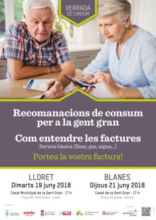 Recomanacions sobre consum per a la gent de gran de Lloret de Mar i Blanes