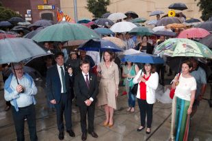 Caldes de Malavella contraprograma a Felip VI i inaugura la plaça U d'Octubre