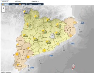 Activada la prealerta per tempestes aquesta tarda i la de demà