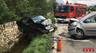Dos ferits greus en un accident entre dos vehicles a la N-154 a Puigcerdà